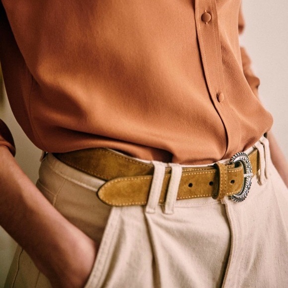 SOLD NWT Sézane Thin Louve Belt 75 - Picture 2 of 3